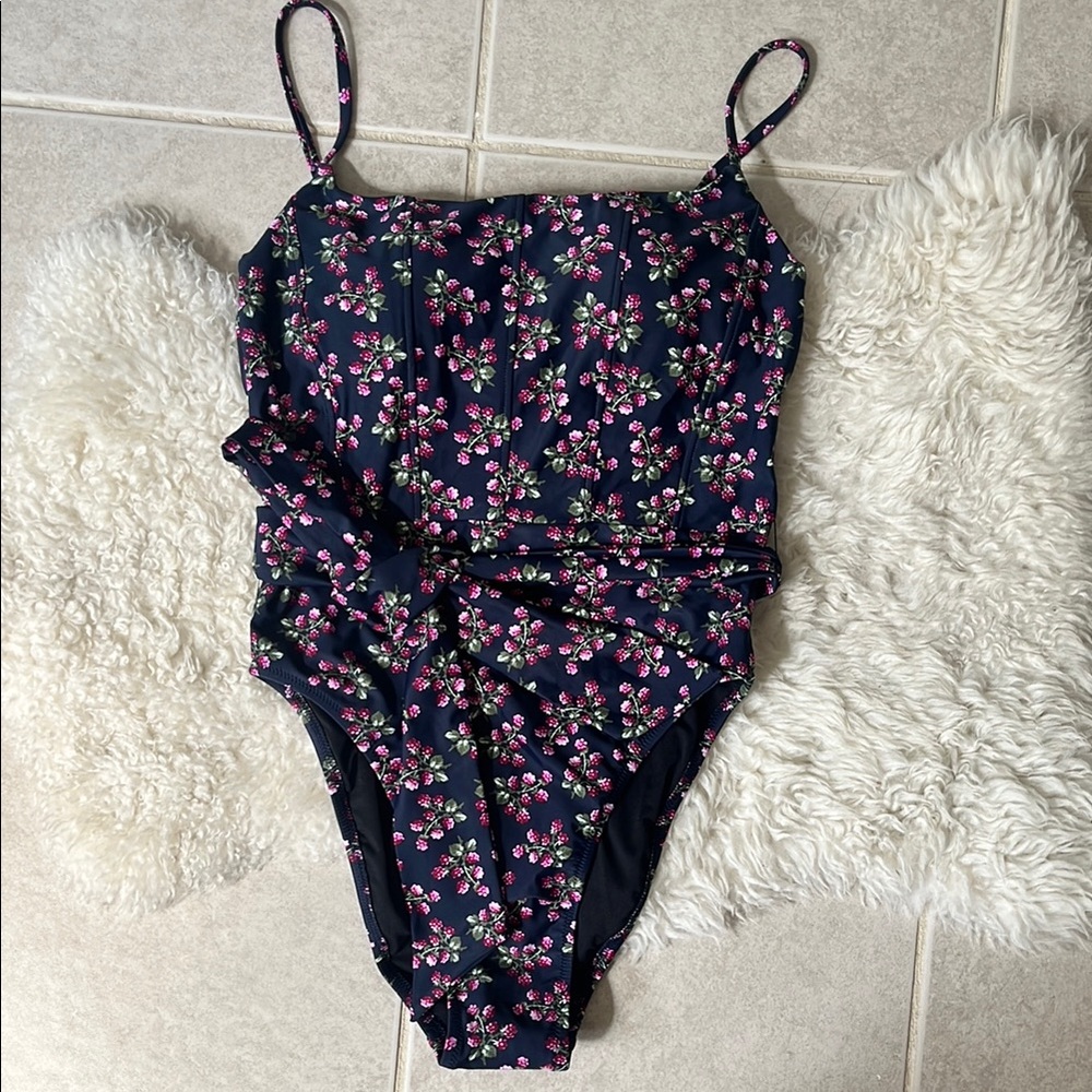 J Crew Floral One-Piece Swimsuit